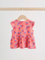 Red Strawberry Rib Top and Leggings Baby Set 2 Piece (0mths-2yrs)