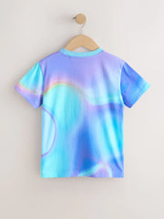 Purple/Blue Regular Fit Short Sleeve All-Over Print T-Shirt (3-16yrs)