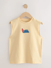 Peach/Blue/Green/Orange Tank Vest 4 Pack (3-16yrs)