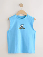 Peach/Blue/Green/Orange Tank Vest 4 Pack (3-16yrs)
