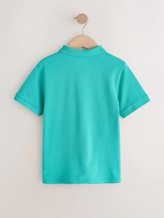 Stag Aqua Blue Short Sleeve Polo Shirt (3-16yrs)