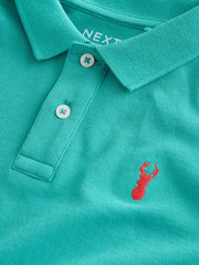 Stag Aqua Blue Short Sleeve Polo Shirt (3-16yrs)