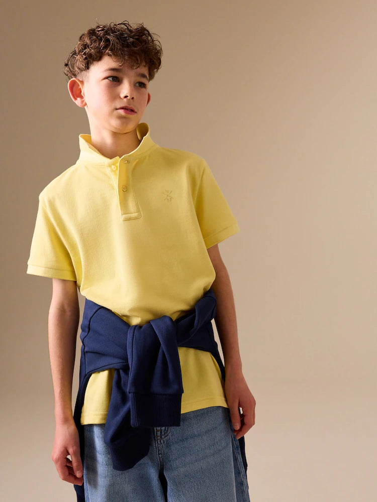 Yellow Sign Off Short Sleeve Polo Shirt (3-16yrs)