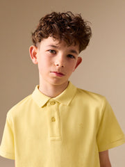 Yellow Sign Off Short Sleeve Polo Shirt (3-16yrs)