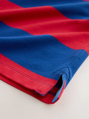 Red/Blue Relaxed Fit Stripe Short Sleeve Polo Shirt (3-16yrs)