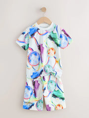 Multi Football Short Sleeve T-Shirt and Shorts Set (3-16yrs)