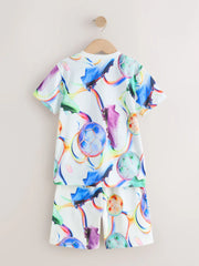 Multi Football Short Sleeve T-Shirt and Shorts Set (3-16yrs)