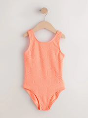 Orange Shell Crinkle Swimsuit (3-16yrs)