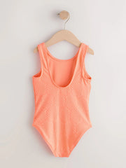 Orange Shell Crinkle Swimsuit (3-16yrs)