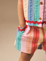 Rainbow Check Ric Rac Sleeveless Top & Shorts Set (3mths-7yrs)