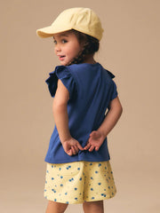 Yellow/Blue Ditsy Floral Pull On Shorts (3mths-7yrs)