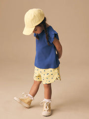 Yellow/Blue Ditsy Floral Pull On Shorts (3mths-7yrs)