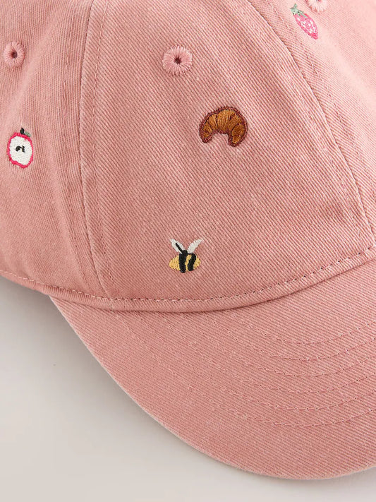 Pink Croissant Baseball Cap (1-16yrs)