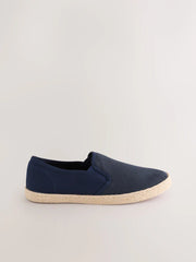 Navy Mesh On Espadrilles Shoes