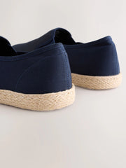 Navy Mesh On Espadrilles Shoes