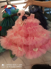 Flower Bunch And Butterfly Spray | Frocks | QS STUDIO