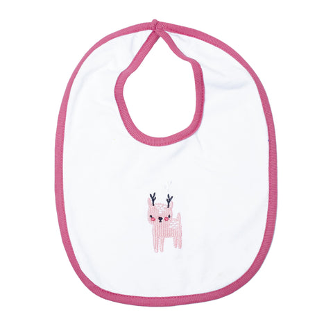 Autumn Forest Pink Bordered Bib | Bibs & Towels | The nest clothing