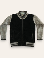 Grey/Black Suede Zipper | Jacket | IXAMPLE