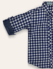 Navy Check Shirt