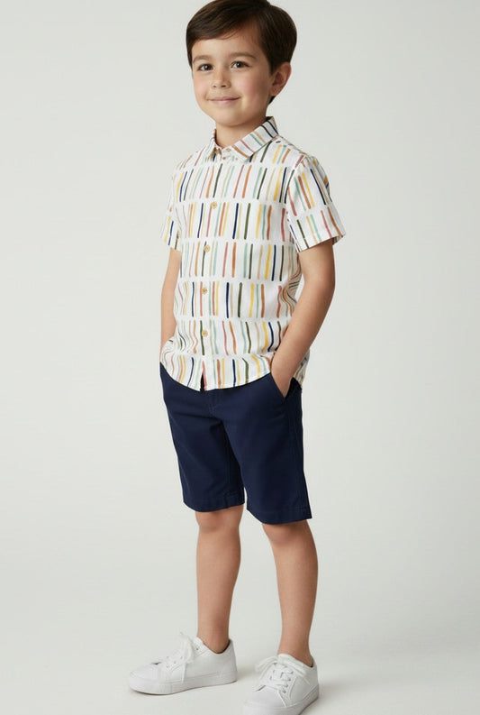 Boys Cotton Printed Shirt