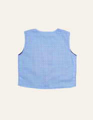 Geometric Blue Suit Vest IXAMPLE Pakistan