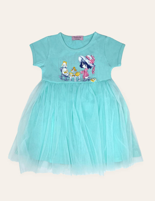 Girls Tulle-Skirt Dress