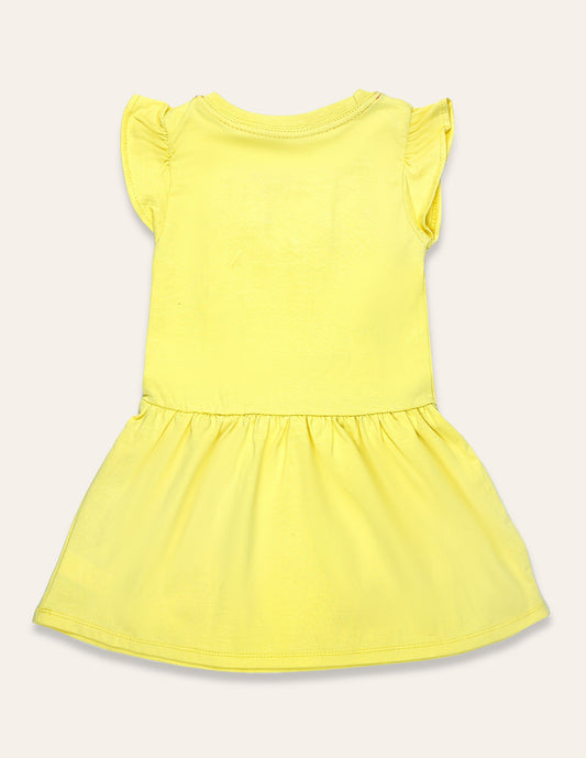 Yellow Pom Pom Dress