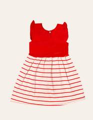 Girls Stiped Necklace Print Dress IXAMPLE Pakistan