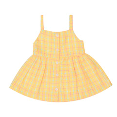 Yellow Check Cotton Dress IXAMPLE Pakistan