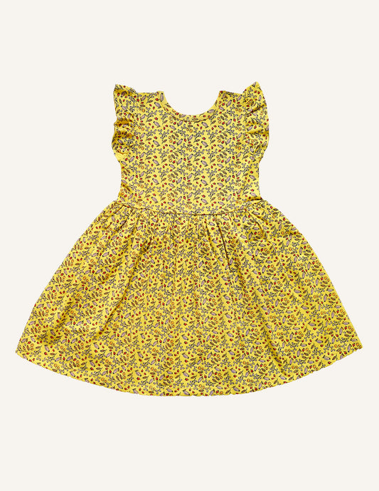 Yellow Printed Dress IXAMPLE Pakistan