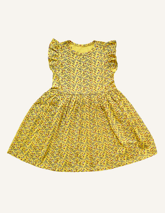 Yellow Printed Dress