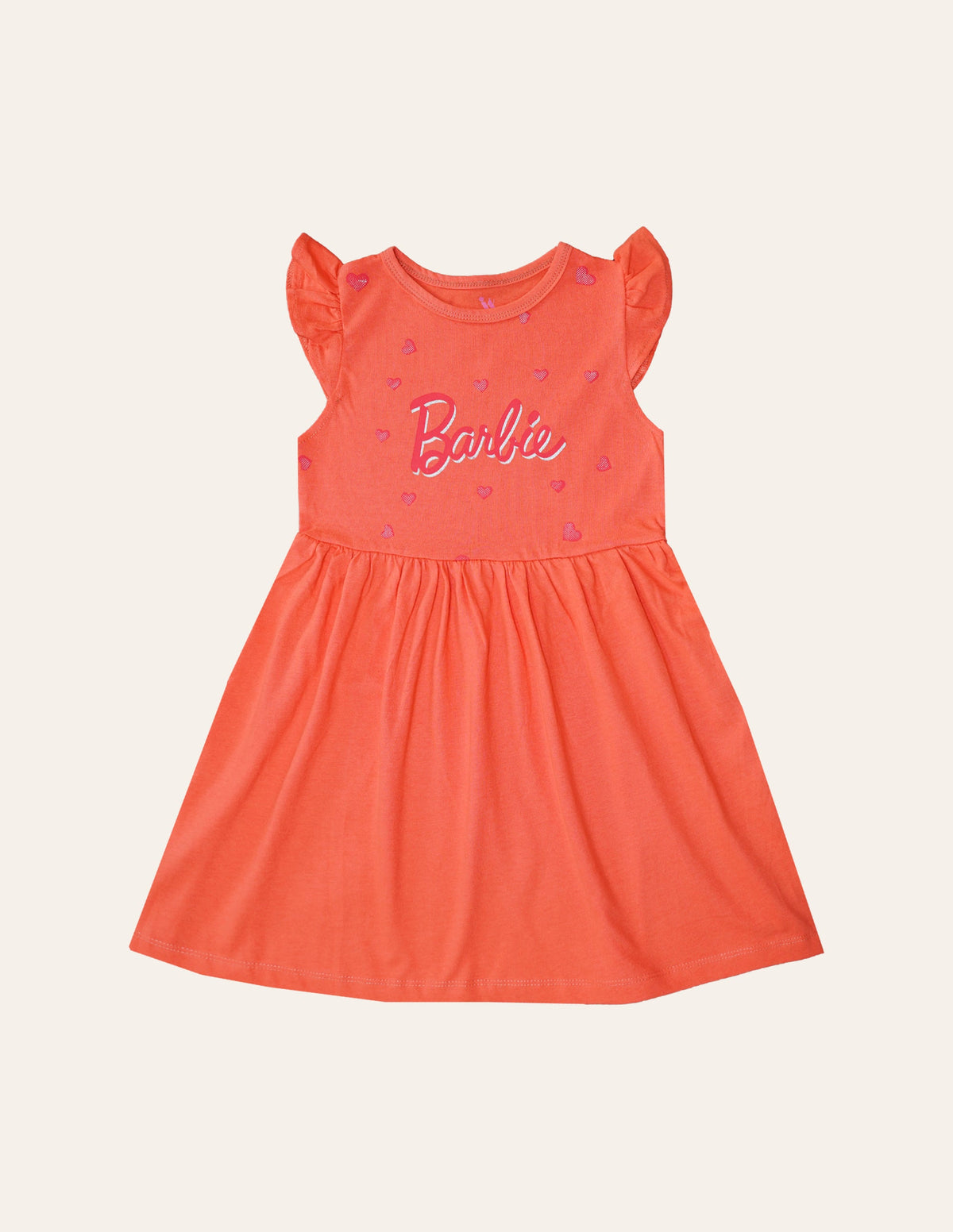 Coral Barbie Jersey Dress