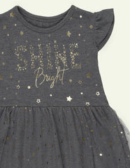 Charcoal Shine Bright Tulle Skirt Dress