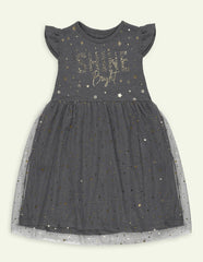 Charcoal Shine Bright Tulle Skirt Dress