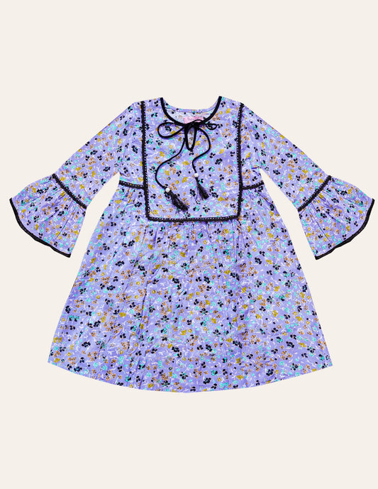 Violet Floral Kurti IXAMPLE Pakistan