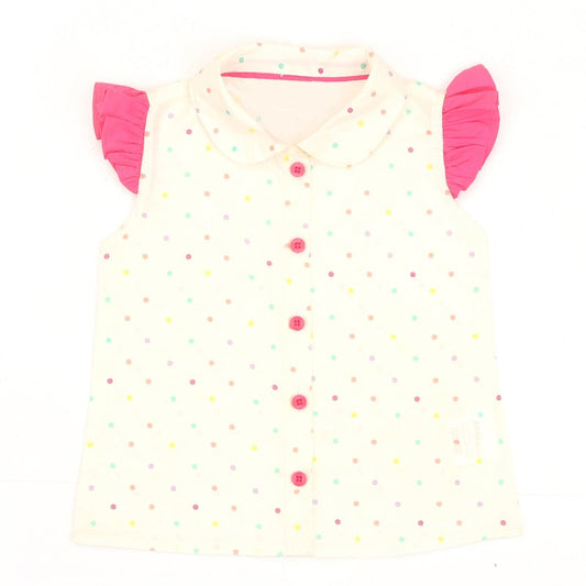 Polka Dot Frilled Top