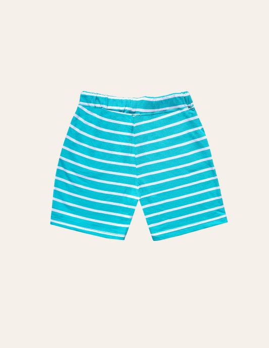 Green & White Striped Short