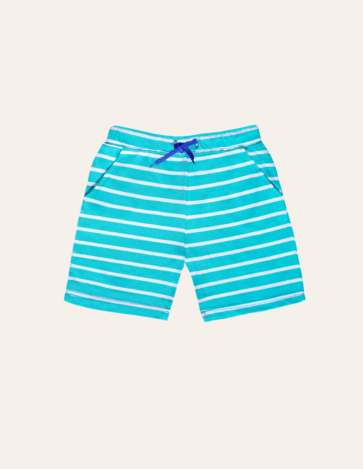 Green & White Striped Short