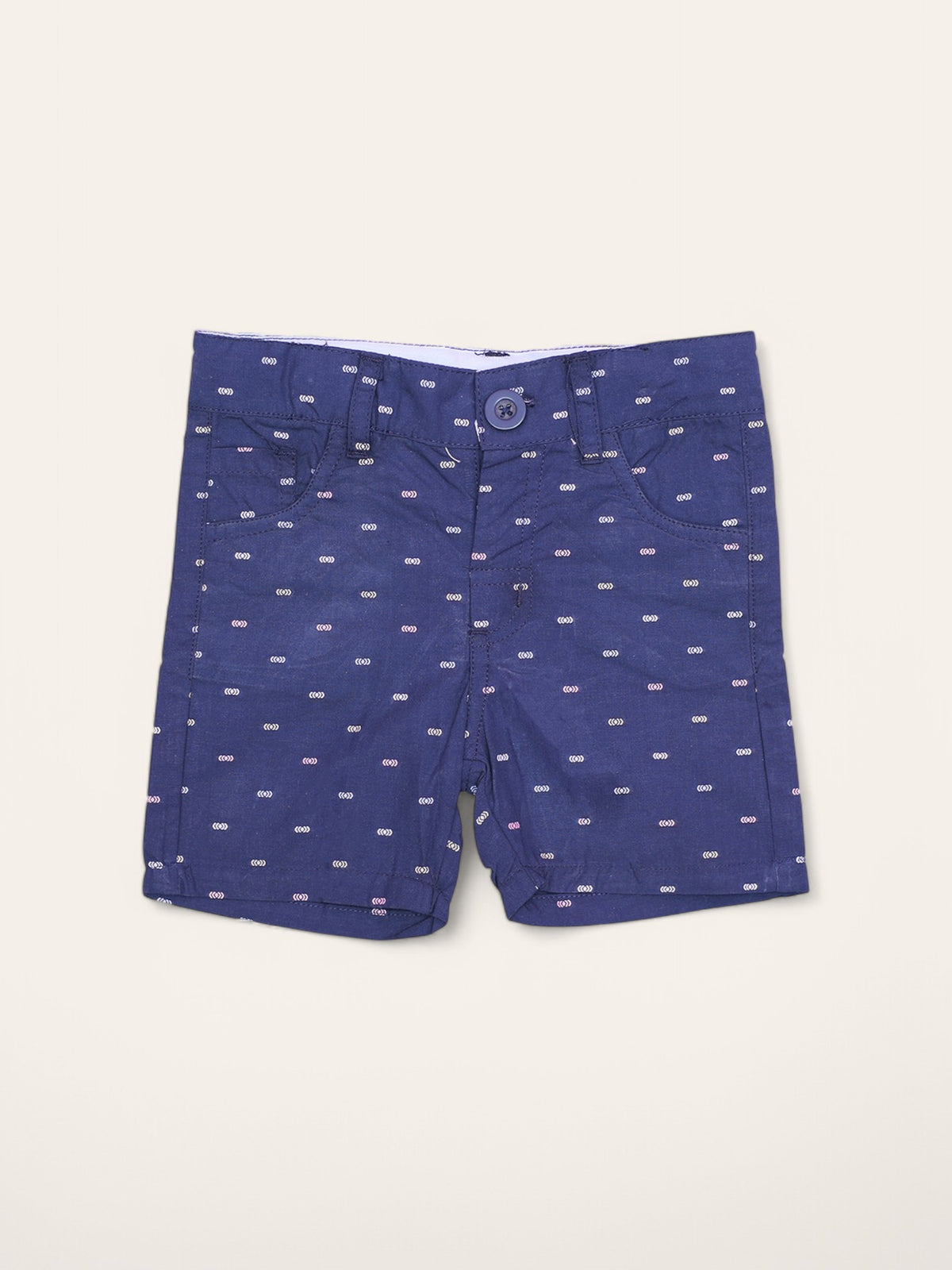 Boys Navy Cotton Short