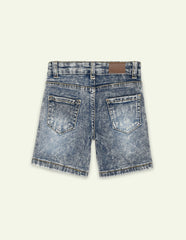 Stone Wash Denim Short