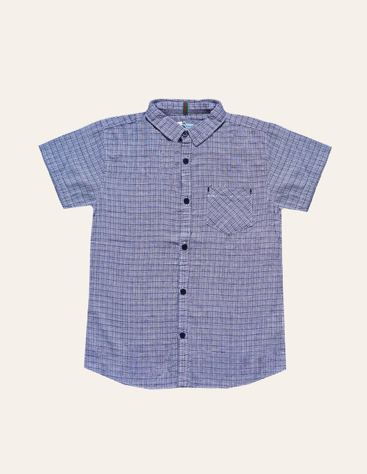 Boys Micro Check Shirt