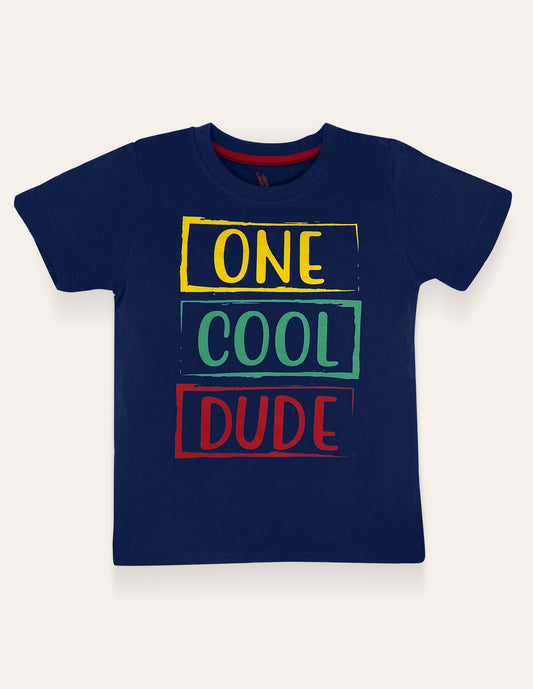 Boys Navy Cool Dude Tshirt IXAMPLE Pakistan