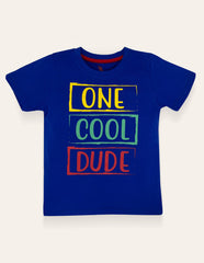 Boys Royal Bue Cool Dude Tshirt IXAMPLE Pakistan