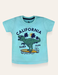 Boys Aqua Dinosaur Printed T-Shirt IXAMPLE Pakistan