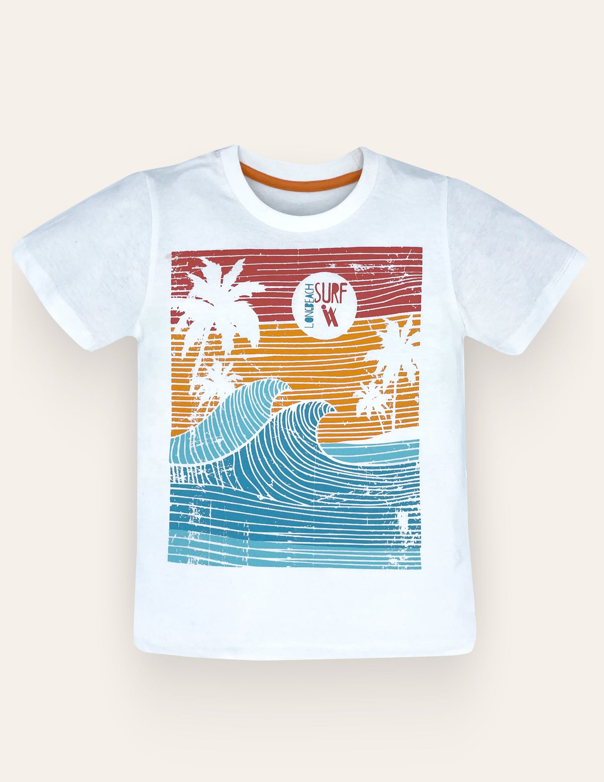 Boys White Surf T-Shirt