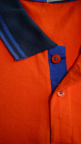 Orange IX Embroidered Polo