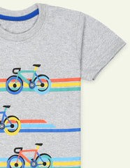 Heather Grey Bicycle Graphic Tee