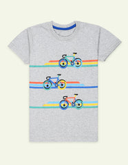 Heather Grey Bicycle Graphic Tee
