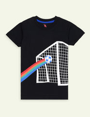 Black Football Graphic Tshirt