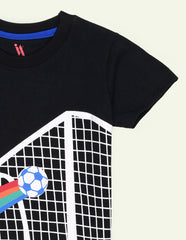 Black Football Graphic Tshirt